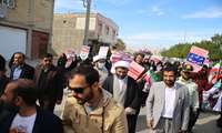 راهپیمایی 9 دی  در شهر اهرم شکوه خاصی برگزارشد 